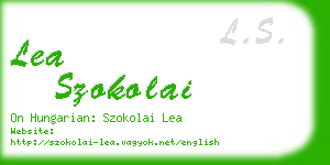 lea szokolai business card